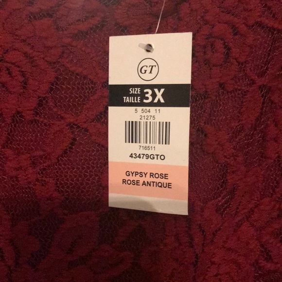 Women’s Plus sized Red Lace Dress - Picture 2 of 4